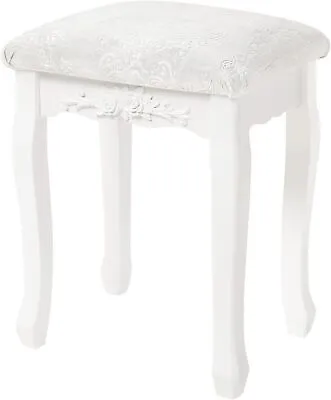 WOLTU Bedroom Padded Dressing Table Stool Padded Dresser Vanity Stool Cream • £30.99
