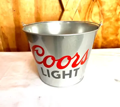 Coors Light Beer Official NY Giants Logo 5 Quart Metal Ice Bucket New Old Stock • $21.99