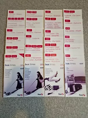 £7.99 • Buy First Glasgow Scottish Bus Timetables (x24) (2011) – Strathclyde