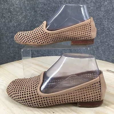 Me Too Shoes Womens 6 M Yale Perforated Casual Slip On Loafer Brown Leather • $14.94