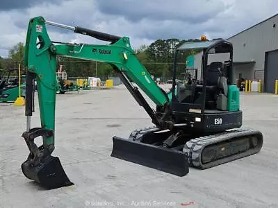 2016 Bobcat E50 Hydraulic Mini Excavator Trackhoe Aux Hyd Bucket Blade Bidadoo • $18702