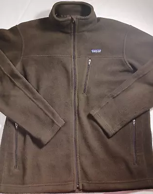 Patagonia Synchilla Full Zip Fleece Brown Size XL With 3 Zippered Pockets • $27.99