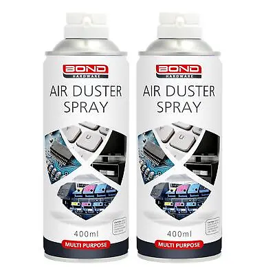 £7.95 • Buy 2 X 400ml COMPRESSED AIR DUSTER GAS SPRAY CLEANER HQ MAX POWER HFC FREE CAN