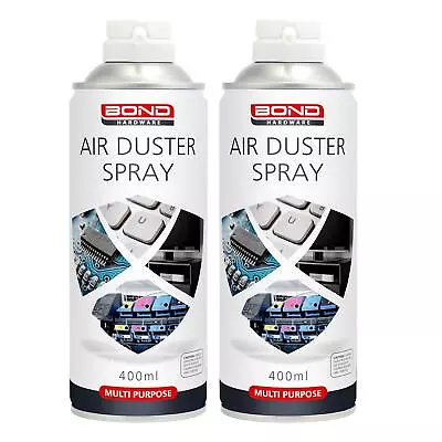 £7.95 • Buy 2 X 400ml COMPRESSED AIR DUSTER GAS SPRAY CLEANER HQ MAX POWER HFC FREE CAN