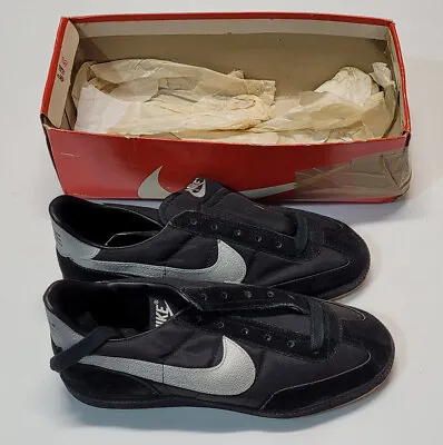 1982 Nike Dasher Deadstock Black/ Silver 3435 Size 5 Unworn Vintage Shoe 820709 • $1003.63