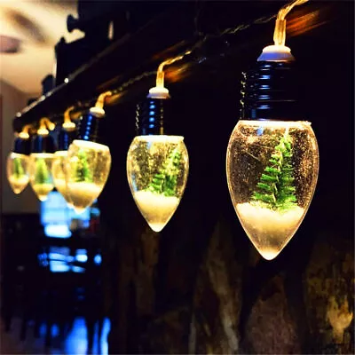 £7.99 • Buy DIY Christmas Light String Tree Decoration Xmas Snow Globe Light Outdoor Lamp UK