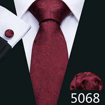 £8.39 • Buy 300 Styles Mens Silk Tie Pocket Square Hanky Cufflinks Wedding Work Prom Set