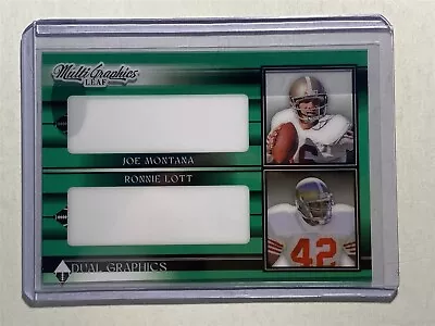 JOE MONTANA - RONNIE LOTT 2023 Leaf Eclectic MultiGraphics CLEAR Green PROOF 1/1 • $6.06