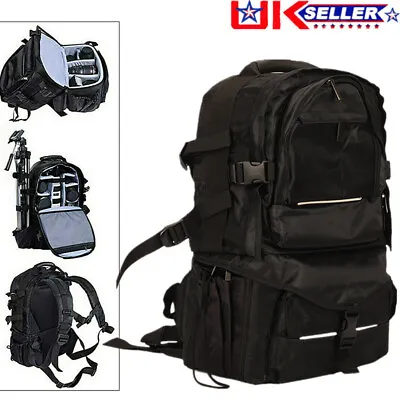 Travel Camera Bag Large SLR DSLR Canon Backpack Bag Waterproof Shoulder Bags • £40.88
