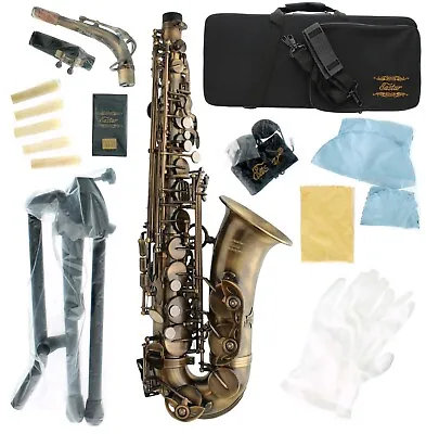 Eastar Alto Saxophone AS-II-Ab Antique Brass Beginner Kit With Case & Stand • $229.99