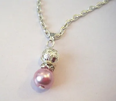 £2.75 • Buy  Pearl Drop Charm Necklace Ideal Wedding Bridesmaid Flower Girl Thank You Gift