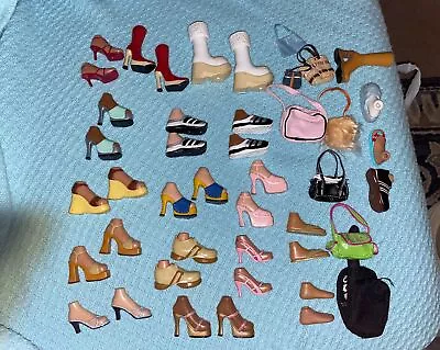 Bratz Doll Shoes Feet Foot 16 Matching Pairs Bulk Lot Purses 8 • $29.99