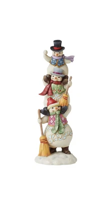 $55 • Buy Enesco Jim Shore Heartwood Creek Three Stacked Snowman Figurine 12 Inch 6011159