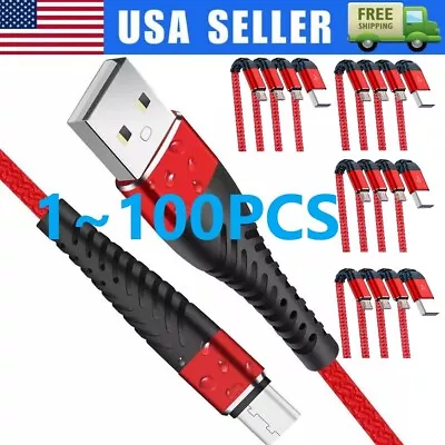 Heavy Duty Micro USB Fast Charger Data Cable Cord For Samsung LOT Android HTC LG • $117.18