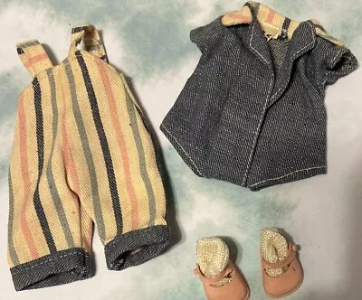 VINTAGE  50s VOGUE GINNY DOLL RAIN OR SHINE OUTFIT&My DDA Instr For Rayon Sicks! • $45