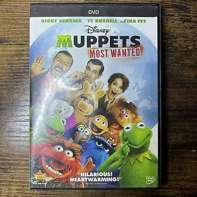 Muppets Most Wanted DVD Stanley Tucci Salma Hayek Tom Hiddleston James Bobin • $4.45