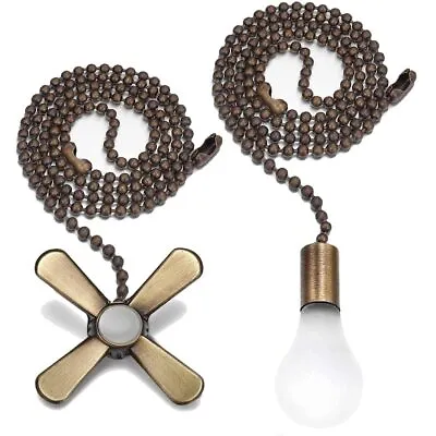 Ceiling Fan Pull Extension Chain With Recognizable Fan And Bulb Cord • $10.72