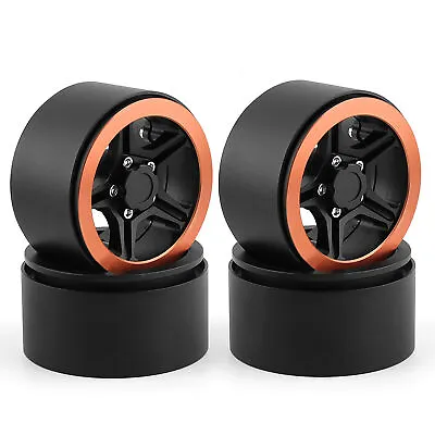 2.2inch CNC Aluminum Beadlock Wheels Rims For 1/10 RC Car Black（4pcs） • £46.99