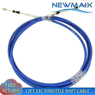 12FT 33C Marine Throttle Cable Shift Control Cable For Yamaha Outboard Engine • $33.99