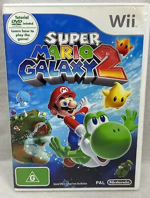 SUPER MARIO GALAXY 2 Wii - Manual - PAL 2010 - 2 Disc - DVD Tutorial • $41.95