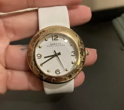 100% Authentic Marc By Marc Jacobs Woman’s  White Gold Watch • $125