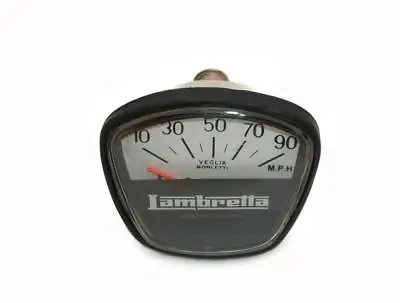 Lambretta GP Speedometer 90 Mph Black Faced Veglia Borletti Speedo AEs • $23.79