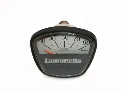 Lambretta GP Speedometer 90 Mph Black Faced Veglia Borletti Speedo GEc • $26.99