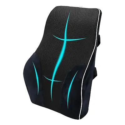 Lumbar Car Seat Back Support Cushion Memory Foam Waist Pillow Office Home Chair • £19.95