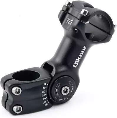 31.8 Bike Stem Adjustable 0-60 Degree Bicycle Stem Handlebar Riser Extender For • $28.18