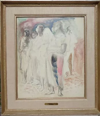 1948 JON CORBINO Oil Drawing SATURDAY CLINIC Newcomb-Macklin Frame WHITNEY MUS • $18750