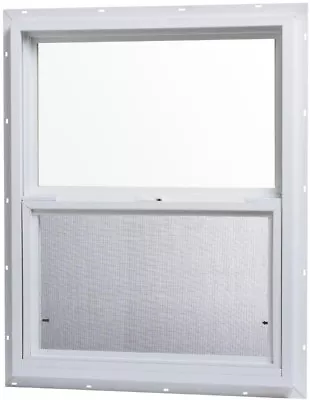 Single Hung Vinyl Window 24 In. X 30 In. Garage Porch Durable Replacement White • $147.69