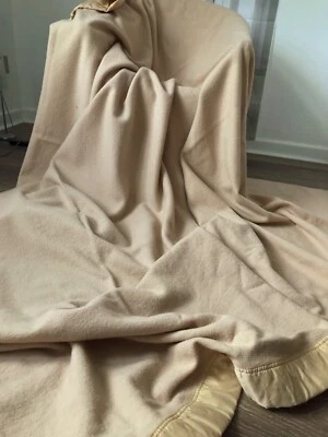 £14.99 • Buy Vintage John Lewis  Merino  Wool Blanket  96”w X 115” L. Slight Damage