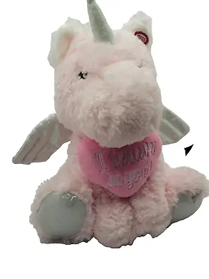 Pink Unicorn I Believe In You! 10  Plush Soft Toy Teddy Flashing Horn Sainsburys • £10.99