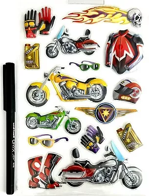 Motorcycle - Scrapbooking Card Stickers (NEW) Dimensional - Travel • $2.99