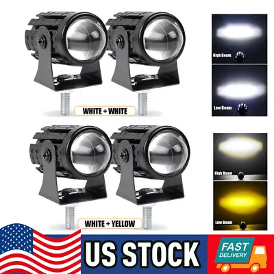 2x LED Motorcycle Car Headlight Hi/Lo Spot Light Driving Fog Lamp ATV Offroad US • $16.98