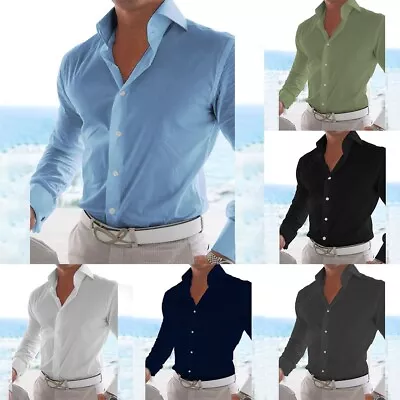 Fashionable Men's Slim Fit Button Down Shirt For Parties And Formal Events • £22.57