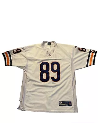 MIKE DITKA  89 Men's Size 50 Chest Reebok ONFIELD Player Jersey WHITE ~ NWOT • $55