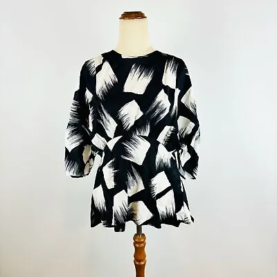 Sass And Bide Black And White Top Blouse Size 12 AU Women’s Abstract Party/Event • $35