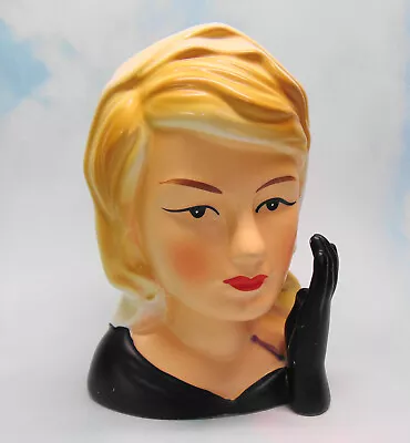 Vintage Nippon Lady Head Vase Hand Painted Replica Of Jackie Kennedy In Mourning • $29.95