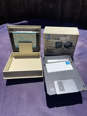 Vintage Computer 3.5   3 1/2”Computer Floppy Disks Mixed + Case  (Lot Of 15) • $15.99