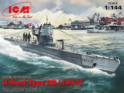 ICM S010 - 1:144 U-Boat Type IIB (1943) German Submarine Model Kit • £16.25