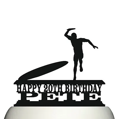 £9.95 • Buy Personalised Acrylic Frisbee Disc Ultimate Birthday Cake Topper Decoration