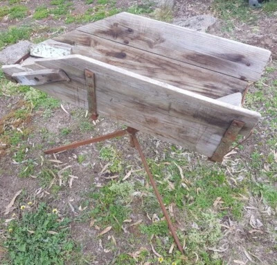 $95 • Buy Antique Sheep Lamb Wooden Marking Cradle