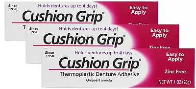 Thermoplastic Denture Adhesive 1 Oz (Pack Of 3) Make Your Denture Fit Snug Agai • $37.99