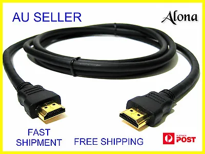 $6 • Buy 4K Ultra HD Premium HDMI Cable V1.4 3D High Speed Ethernet 3m Gold Plated 