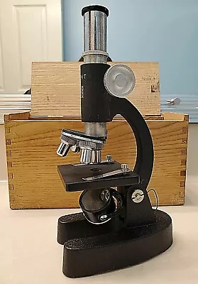 Vintage Precision Optical Co. Microscope  Model 300 P With Box ONE Slide Enclosd • $21.98