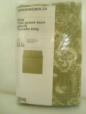IKEA King Duvet Cover With Two Pillowcases Green King Size Cotton Bed Set - NEW • £85.47