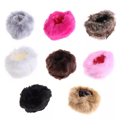 Fashion Winter Warm Women Faux Fur Elastic Wrist Slap On Cuffs Arm Warmer Plush • $4.08