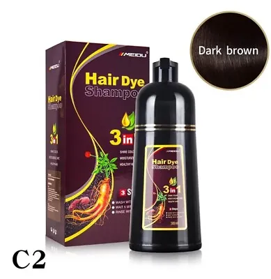 MEIDU Hair Dye Color Shampoo 500ml (DARK BROWN) USA FREE Ship • $19.95