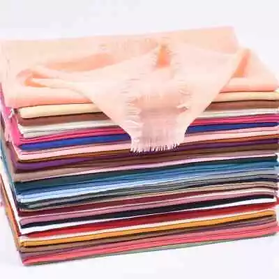 Plain Shawl Large Mixed Cotton Head Scarf Cotton Hijab Islamic Soft Cotton Scarf • £2.99